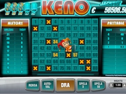Spela Keno med progressiv jackpott hos Unibet