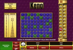 I Betways nedladdningsbara casino finns Keno